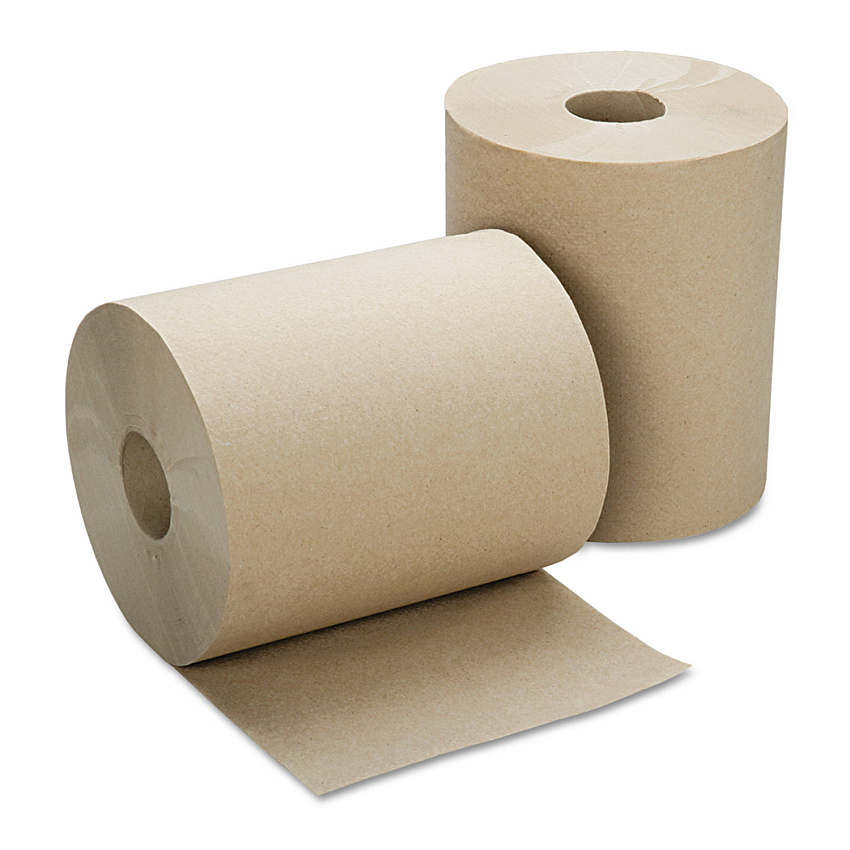 Skilcraft&reg; Hardwound Paper Towels, Natural, 1-Ply, 600-ft., 12 Rolls (5915146)