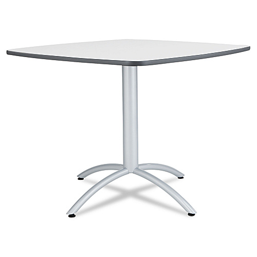Iceberg CafeWorks Cafe-Height Table, Square, 36" x 36" x 30", Gray/Silver (65617)