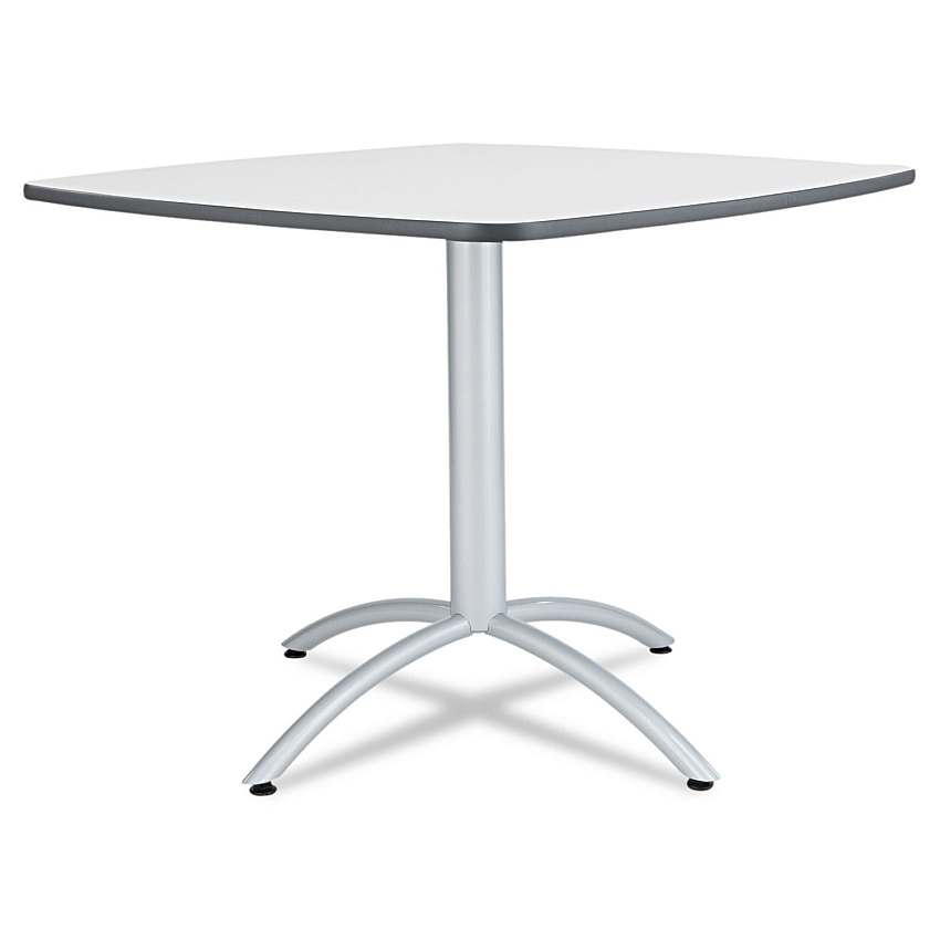 Iceberg CafeWorks Cafe-Height Table, Square, 36" x 36" x 30", Gray/Silver (65617)