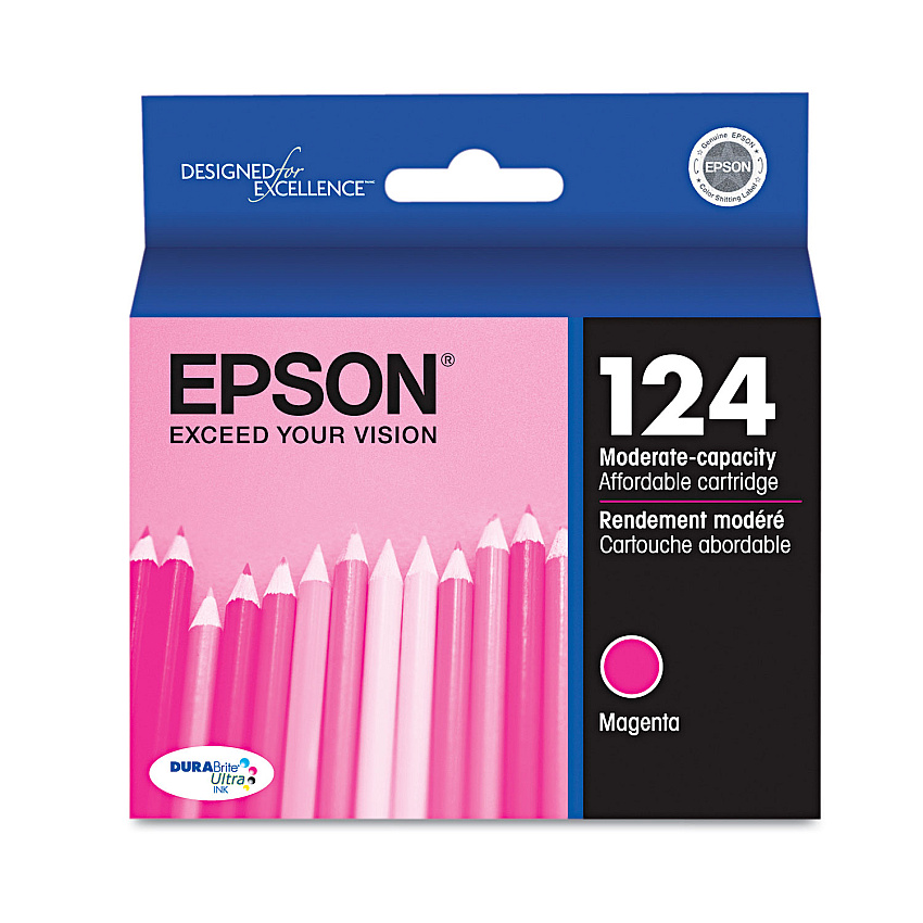 Epson T124320-S (124) DURABrite Ultra Ink, Magenta