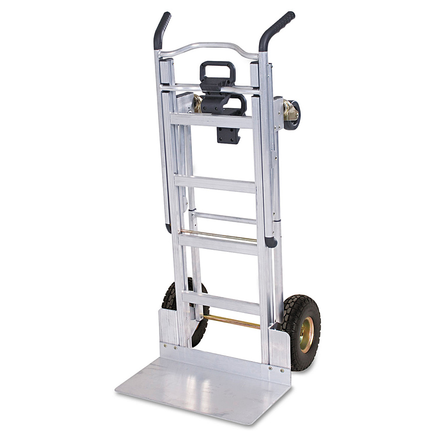 COSCO 3-in-1 Convertible Hand Truck, 800 lb to 1,000 lb Capacity, 21.06 x 21.85 x 48.03, Aluminum (12312ABL1E)