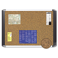 MasterVision Tech Cork Board, 72 x 48, Tan Surface, Silver/Black Aluminum Frame (MVI270501)