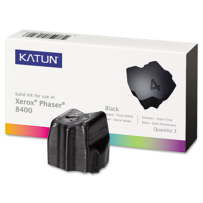 Katun Compatible 108R00604 Solid Ink Stick, 3,400 Page-Yield, Black, 3/Box (38707)