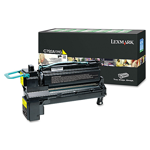 Lexmark C792A1YG Return Program Toner, 6,000 Page-Yield, Yellow