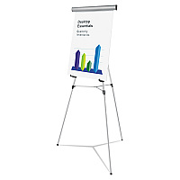 Universal Heavy-Duty Adjustable Presentation Easel, 69" Maximum Height, Metal, Silver (UNV43035)