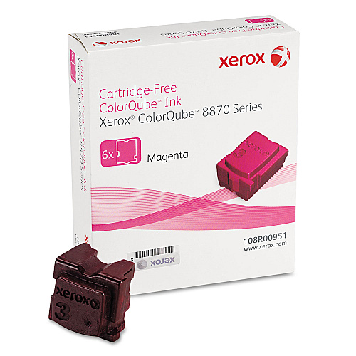 Xerox 108R00951 Solid Ink Stick, 17,300 Page-Yield, Magenta, 6/Box