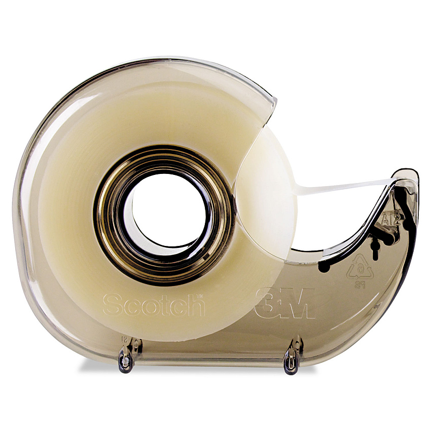 Scotch H127 Refillable Handheld Tape Dispenser, 1" Core, Plastic/Metal, Smoke