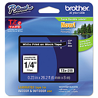 Brother TZe Standard Adhesive Laminated Labeling Tape, 0.23