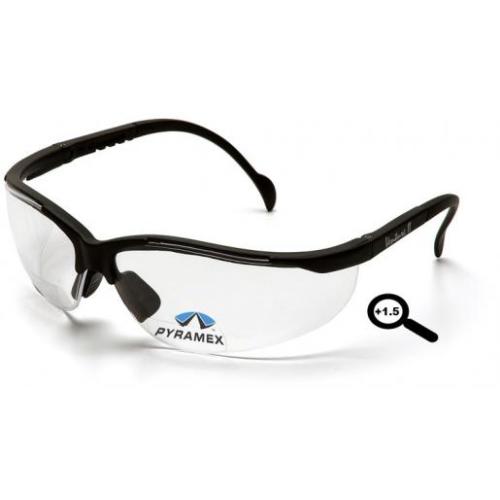 Venture Ii 1.5 Reader Safety Glasses, Clear Lens, Black Frame - 1 Each (SB1810R15)