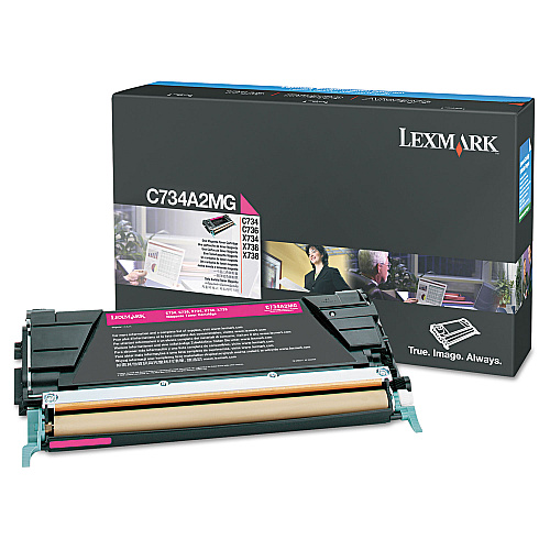 Lexmark C734A2MG Toner, 6,000 Page-Yield, Magenta