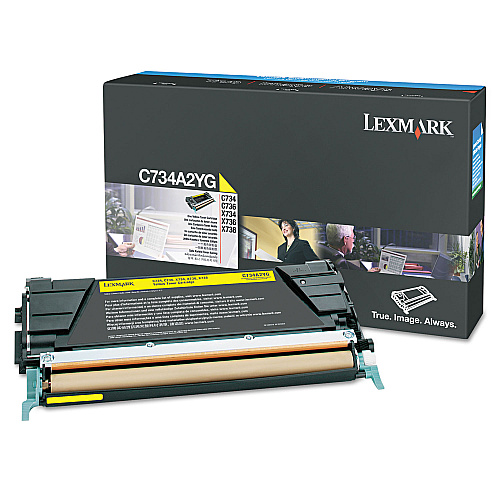 Lexmark C734A2YG Toner, 6,000 Page-Yield, Yellow