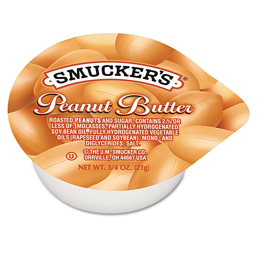 Smucker's Peanut Butter, Single Serving Packs, 0.75 oz, 200/Carton (2282)