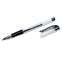 AbilityOne 7520014845250, SKILCRAFT AlphaGel Gel Pen, Stick, Medium 0.7 mm, Black Ink, Clear Barrel, Dozen