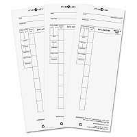 Time Clock Cards for Pyramid Technologies 4000, One Side, 3.5 x 8.5, 100/Pack (4410010)