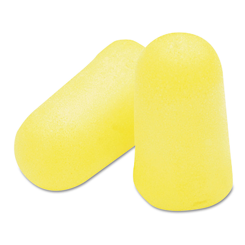 3M E-A-R TaperFit 2 Self-Adjusting Earplugs, Cordless, Foam, Yellow, 200 Pairs (3121219)
