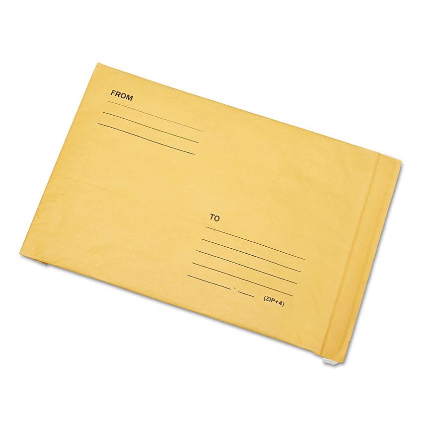 AbilityOne 8105002900340, SKILCRAFT Sealed Air Jiffy Mailer, #0, Paper Padding, Self-Adhesive Closure, 6 x 10, Golden Kraft, 250/Box