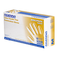 Bronze Latex Powder Free 5.5 Mil Exam Gloves White Med, Case Of 1000 (BRZ645)