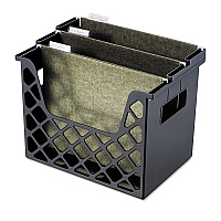 Officemate Recycled Desktop File Organizer, 3 Sections, Letter Size Files, 13.25" x 8.63" x 10.75", Black (26162)