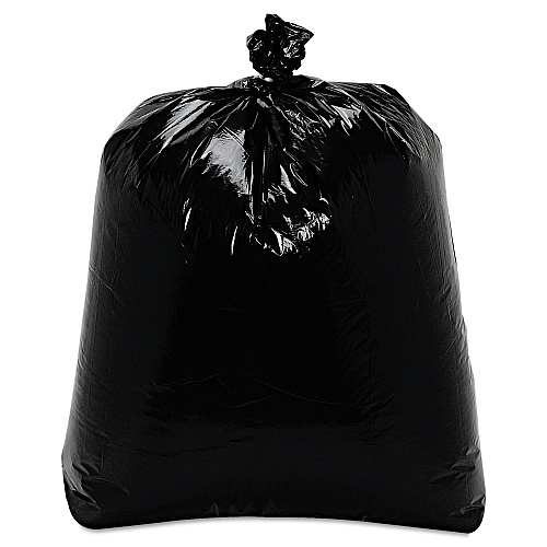Trinity Plastics Low-Density Can Liners, 16 gal, 0.7 mil, 24" x 32", Black, Flat Pack, 500/Carton (ML2432)
