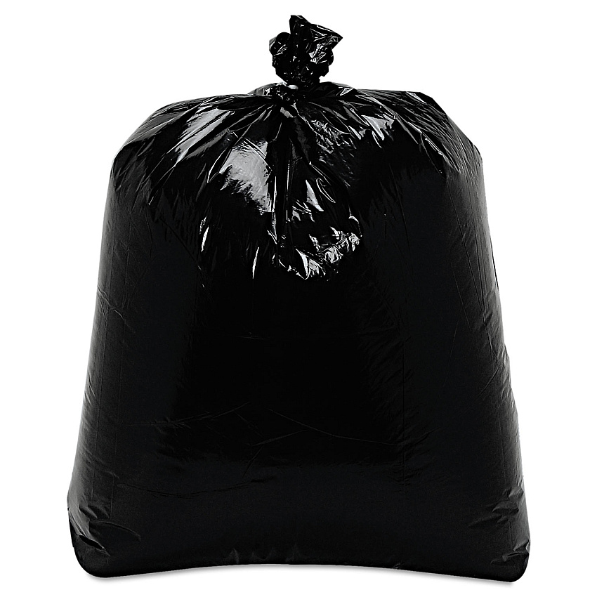 Trinity Plastics Low-Density Can Liners, 16 gal, 0.7 mil, 24" x 32", Black, Flat Pack, 500/Carton (ML2432)