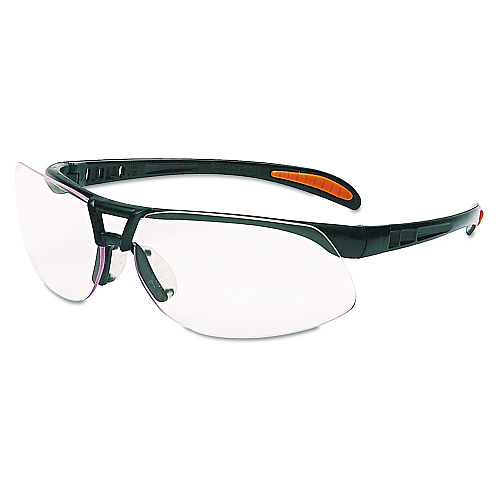 Uvex Protege Safety Eyewear, Metallic Black Frame, Clear Lens (S4200)
