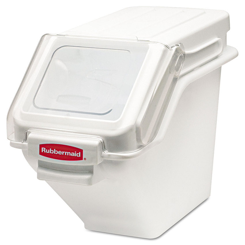 Rubbermaid Commercial ProSave Shelf Ingredient Bins, 5.4 gal, 11.5 x 23.5 x 16.88, White, Plastic (9G57WHI)