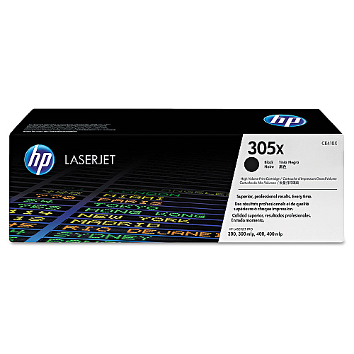 HP 305X, (CE410X) High-Yield Black Original LaserJet Toner Cartridge