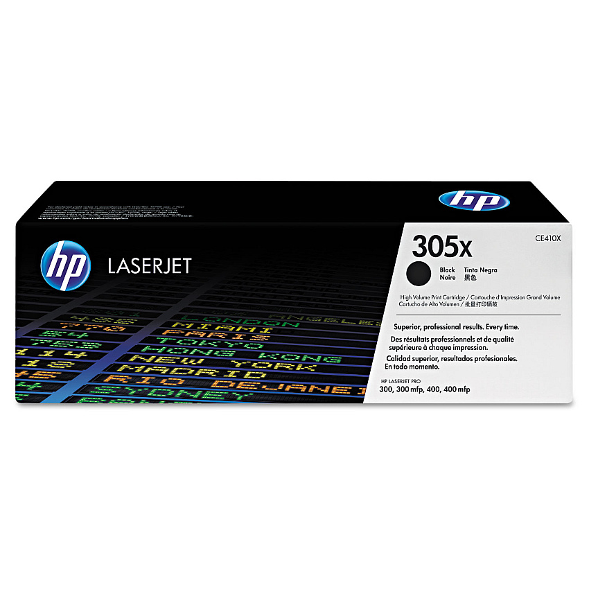HP 305X, (CE410X) High-Yield Black Original LaserJet Toner Cartridge