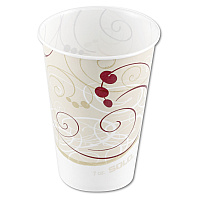 SOLO Symphony Design Wax-Coated Paper Cold Cups, ProPlanet Seal, 7 oz, Beige/White, 100/Sleeve, 20 Sleeves/Carton (R7NSYM)
