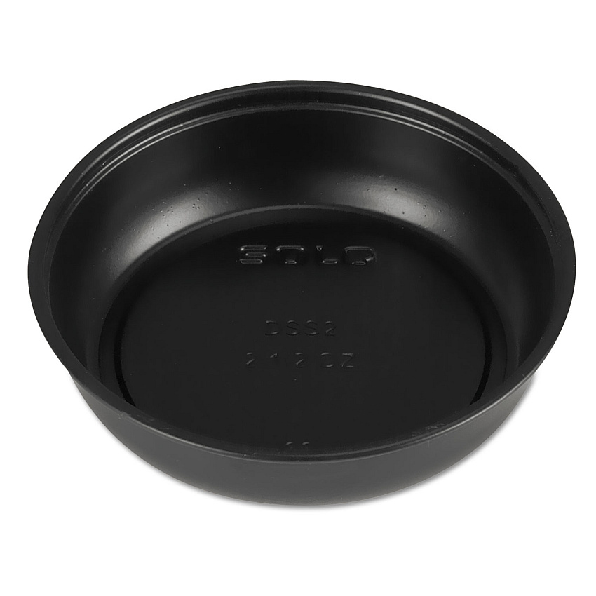 SOLO Polystyrene Portion Cups, 3.5 oz, Black, 250/Bag, 10 Bags/Carton (DSS3)