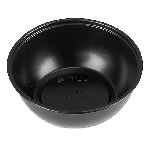 SOLO Polystyrene Portion Cups, 2.5 oz, Black, 250/Bag, 10 Bags/Carton (DSS2)