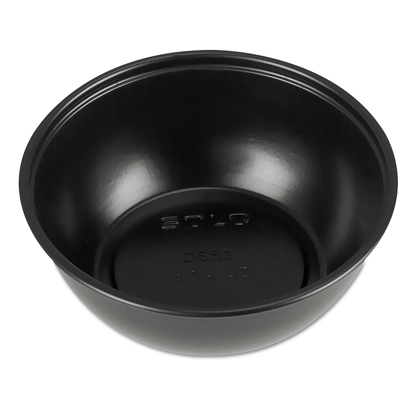 SOLO Polystyrene Portion Cups, 2.5 oz, Black, 250/Bag, 10 Bags/Carton (DSS2)