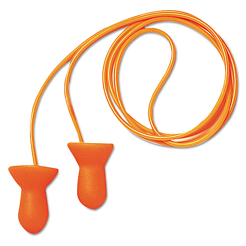 Howard Leight Quiet Multiple-Use Earplugs, Corded, 26NRR, Orange/Blue, 100 Pairs (QD30)