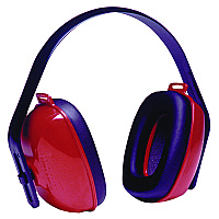 Howard Leight QM24+ Three-Position Earmuffs, 25 dB NRR, Red/Black (QM24PLUS)