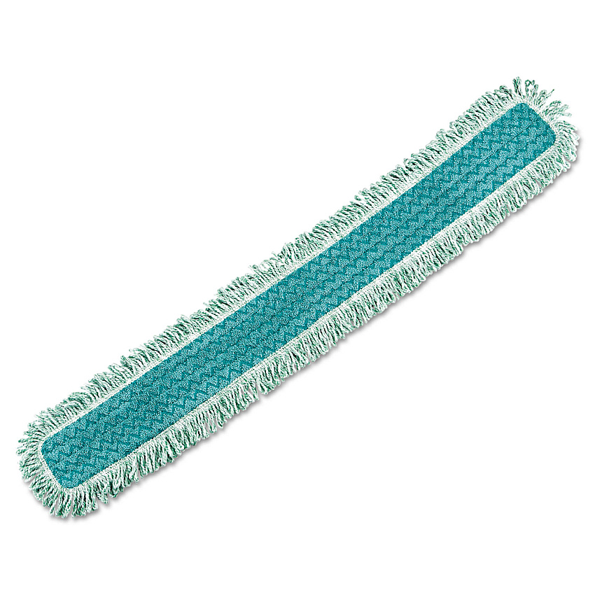 Rubbermaid HYGEN Dust Mop Heads With Fringe, Green, 48", Microfiber (Q449)