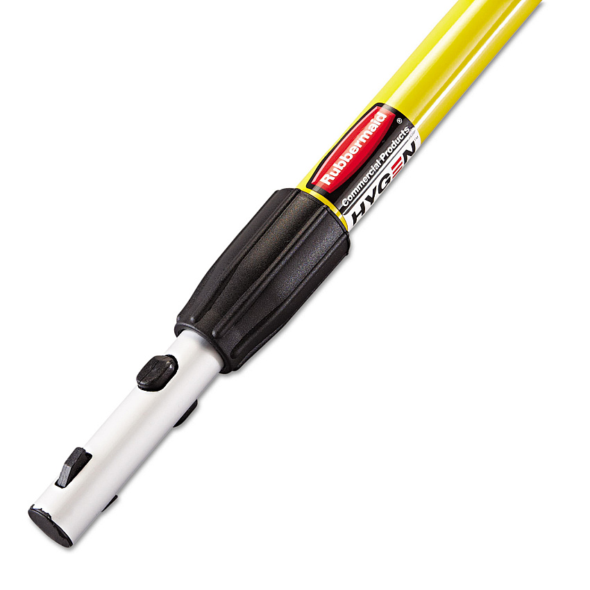 Rubbermaid HYGEN Quick-Connect Extension Handle, 48" to 72", Yellow/Black (Q755)
