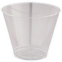 WNA Comet Smooth Wall Tumblers, Squat, 9 oz, Plastic, Clear, 25/Pack, 20 Packs/Carton (T9S)