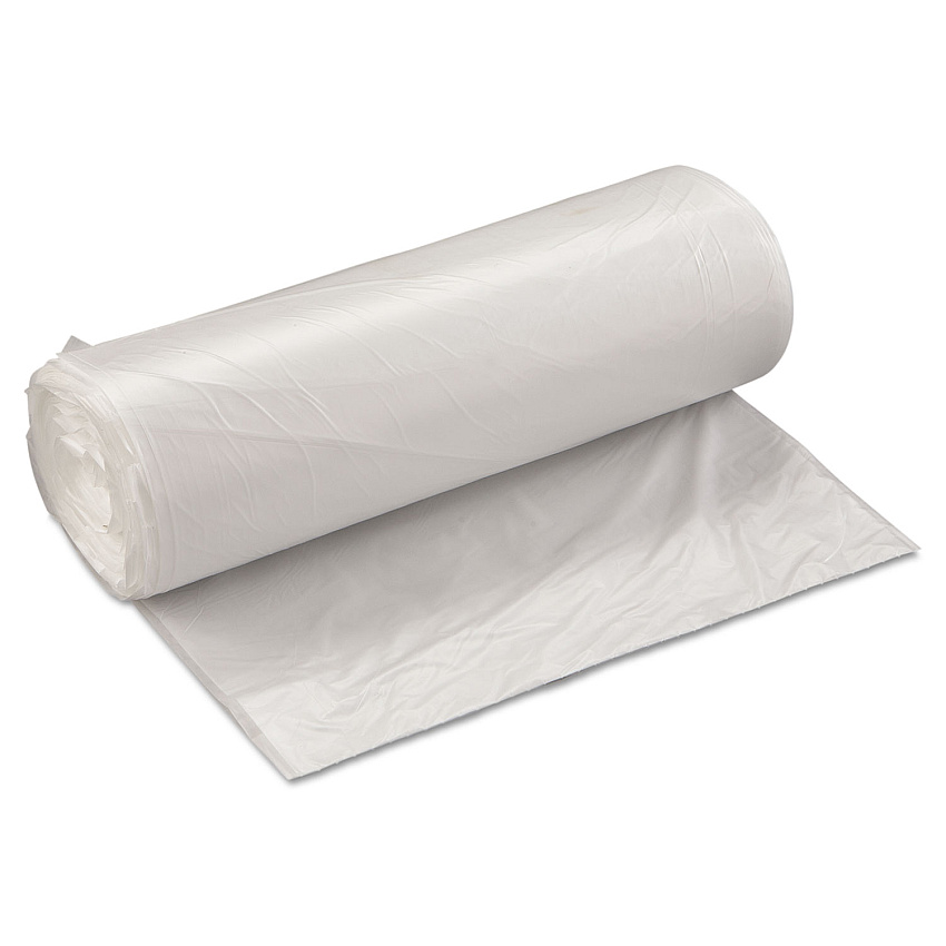 Inteplast Group High-Density Commercial Can Liner Value Pack, 60 gal, 19 mic, 38" x 58", Clear, Interleaved Roll, 25 Bags/Roll, 6 Rolls/CT (VALH3860N22)