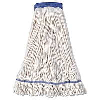 Boardwalk&reg; Super Loop Mop Head, Cotton/Synthetic, XL, 12 Mop Heads (BWK504WH)