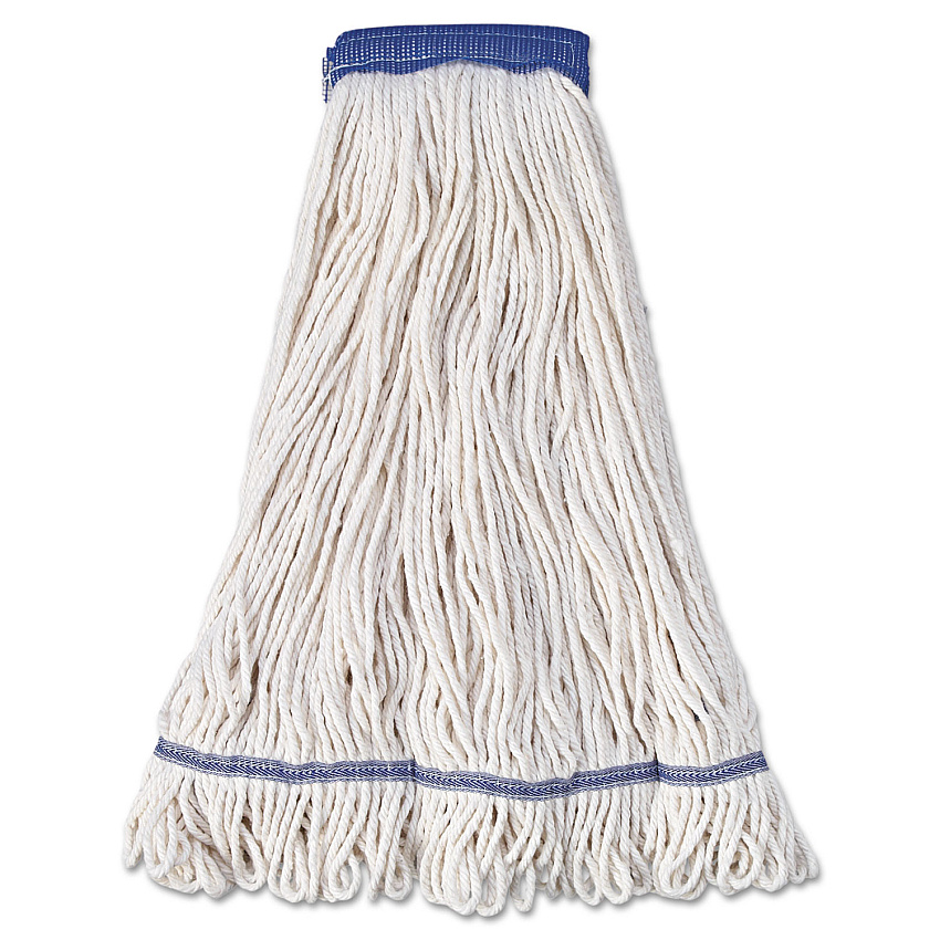 Boardwalk&reg; Super Loop Mop Head, Cotton/Synthetic, XL, 12 Mop Heads (BWK504WH)