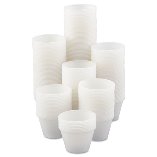 Choice 4 oz. Clear Plastic Souffle Cup / Portion Cup - 2500/Case