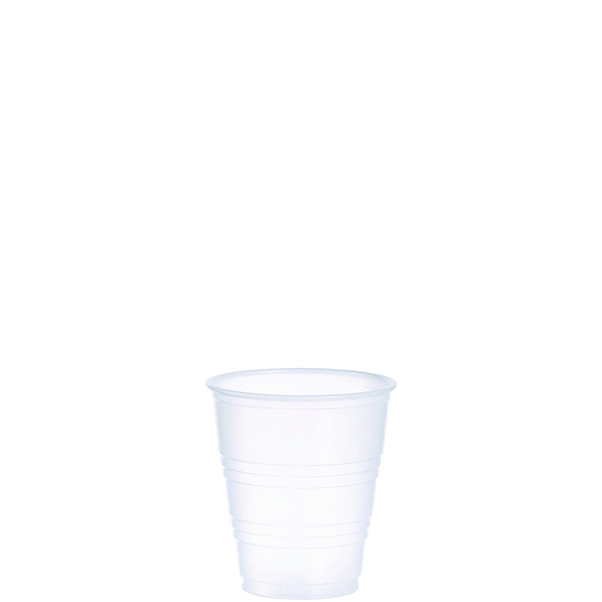 Dart High-Impact Polystyrene Cold Cups, 5 oz, Translucent, 100 Cups/Sleeve, 25 Sleeves/Carton (Y5CT)