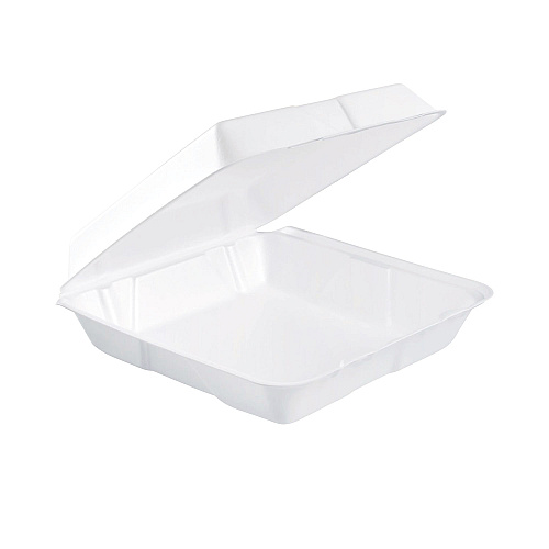 Dart Foam Hinged Lid Containers, 9.25 x 9.5 x 3, 200/Carton (95HT1R)
