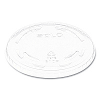 Dart Plastic Flat Cold Cup Lid, No Straw Slot, Fits 9 oz to 10 oz Cold Cups, Plastic, Clear, 1,000/Carton (610TP)