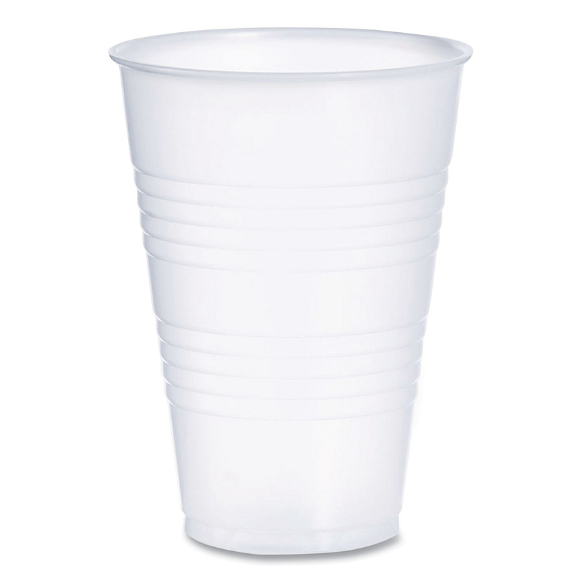 Dart High-Impact Polystyrene Cold Cups, 14 oz, Translucent, 50 Cups/Sleeve. 20 Sleeves/Carton (Y14)