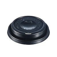 SOLO Cappuccino Dome Sipper Lids, Fits 12 oz to 24 oz Cups, Black, 100/Pack, 10 Packs/Carton (16ELBLK)