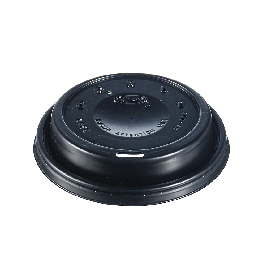 SOLO Cappuccino Dome Sipper Lids, Fits 12 oz to 24 oz Cups, Black, 100/Pack, 10 Packs/Carton (16ELBLK)