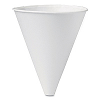 SOLO Bare Eco-Forward Treated Paper Funnel Cups, ProPlanet Seal, 10 oz, White, 250/Bag, 4 Bags/Carton (10BFC)