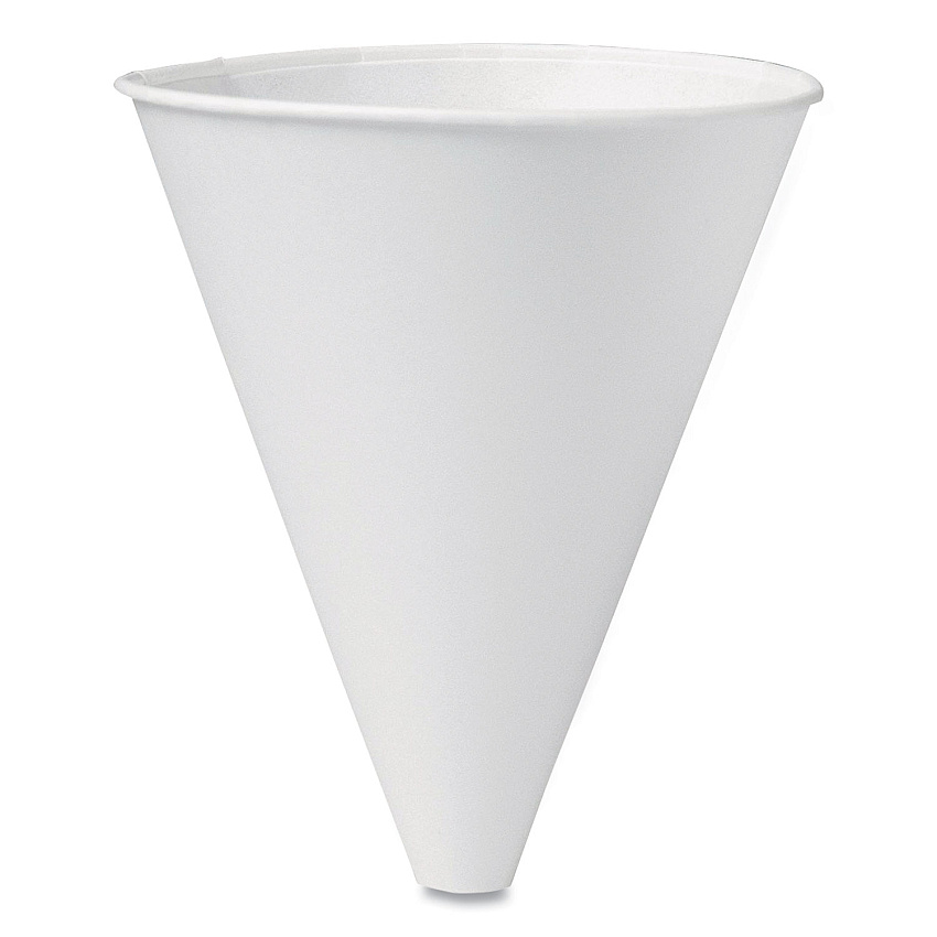 SOLO Bare Eco-Forward Treated Paper Funnel Cups, ProPlanet Seal, 10 oz, White, 250/Bag, 4 Bags/Carton (10BFC)