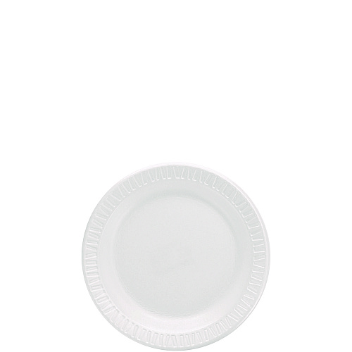Dart Mediumweight Foam Dinnerware, Plate, 6" dia, White, 125/Pack (6PWQRPK)